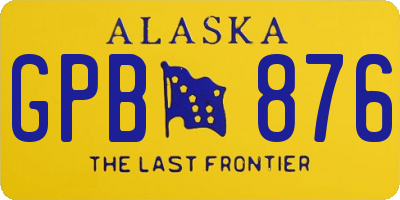 AK license plate GPB876