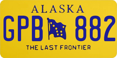 AK license plate GPB882