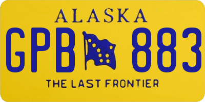 AK license plate GPB883