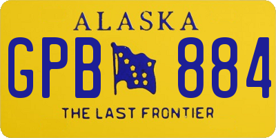 AK license plate GPB884