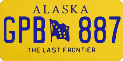 AK license plate GPB887