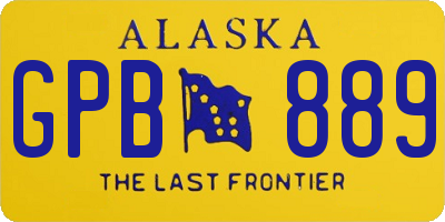 AK license plate GPB889