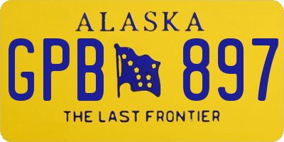 AK license plate GPB897
