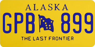 AK license plate GPB899