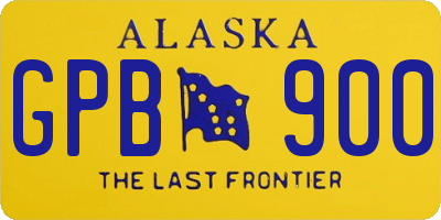 AK license plate GPB900
