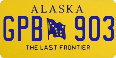 AK license plate GPB903