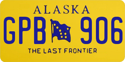 AK license plate GPB906