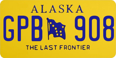 AK license plate GPB908