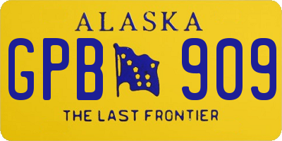 AK license plate GPB909
