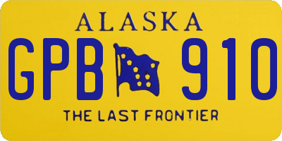 AK license plate GPB910