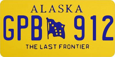 AK license plate GPB912