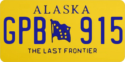 AK license plate GPB915