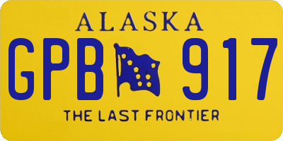AK license plate GPB917
