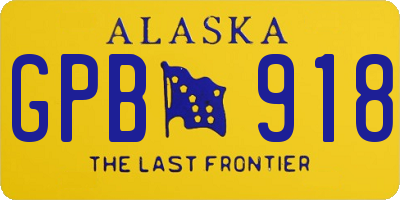 AK license plate GPB918