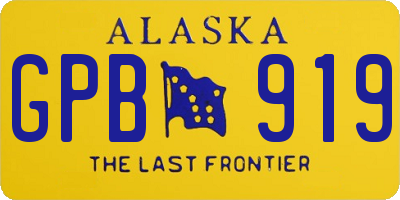 AK license plate GPB919