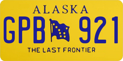 AK license plate GPB921