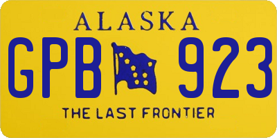 AK license plate GPB923
