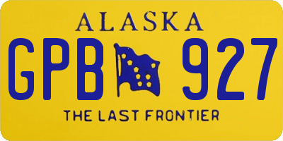 AK license plate GPB927
