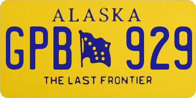 AK license plate GPB929