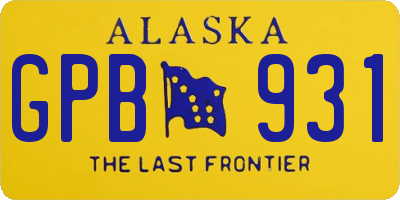 AK license plate GPB931