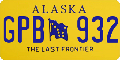 AK license plate GPB932