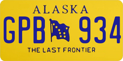 AK license plate GPB934