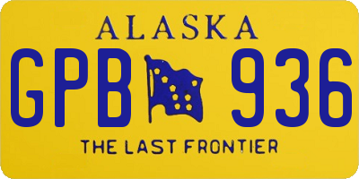 AK license plate GPB936