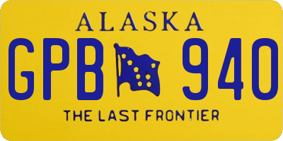 AK license plate GPB940