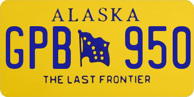 AK license plate GPB950