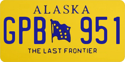 AK license plate GPB951
