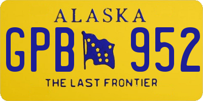 AK license plate GPB952