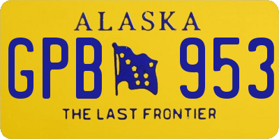 AK license plate GPB953