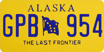 AK license plate GPB954