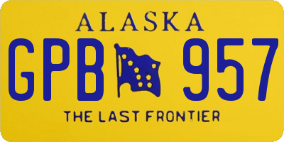 AK license plate GPB957