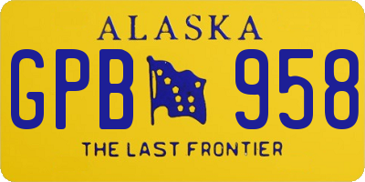 AK license plate GPB958