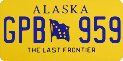 AK license plate GPB959