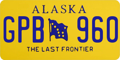 AK license plate GPB960