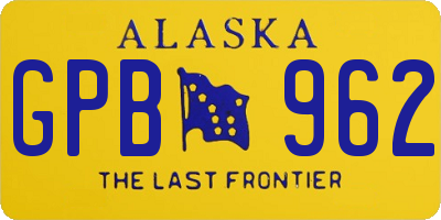AK license plate GPB962