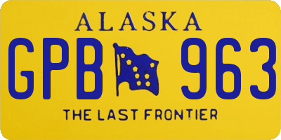 AK license plate GPB963