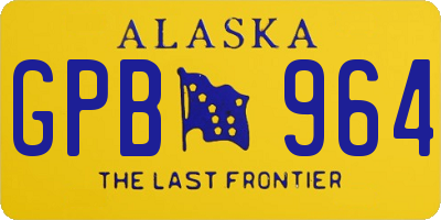 AK license plate GPB964