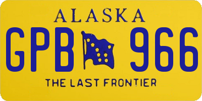 AK license plate GPB966