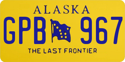 AK license plate GPB967