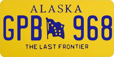 AK license plate GPB968