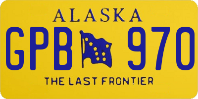 AK license plate GPB970