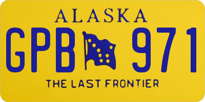 AK license plate GPB971