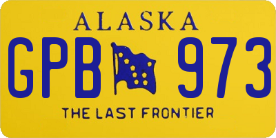 AK license plate GPB973