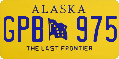 AK license plate GPB975