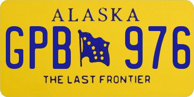 AK license plate GPB976