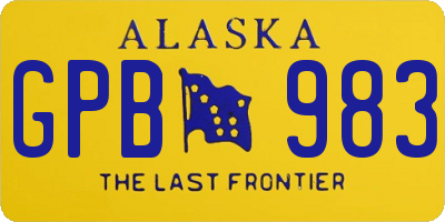 AK license plate GPB983