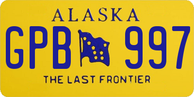 AK license plate GPB997